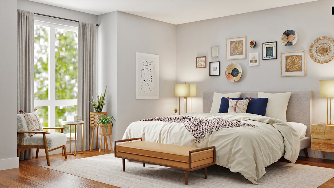 white bed comforter