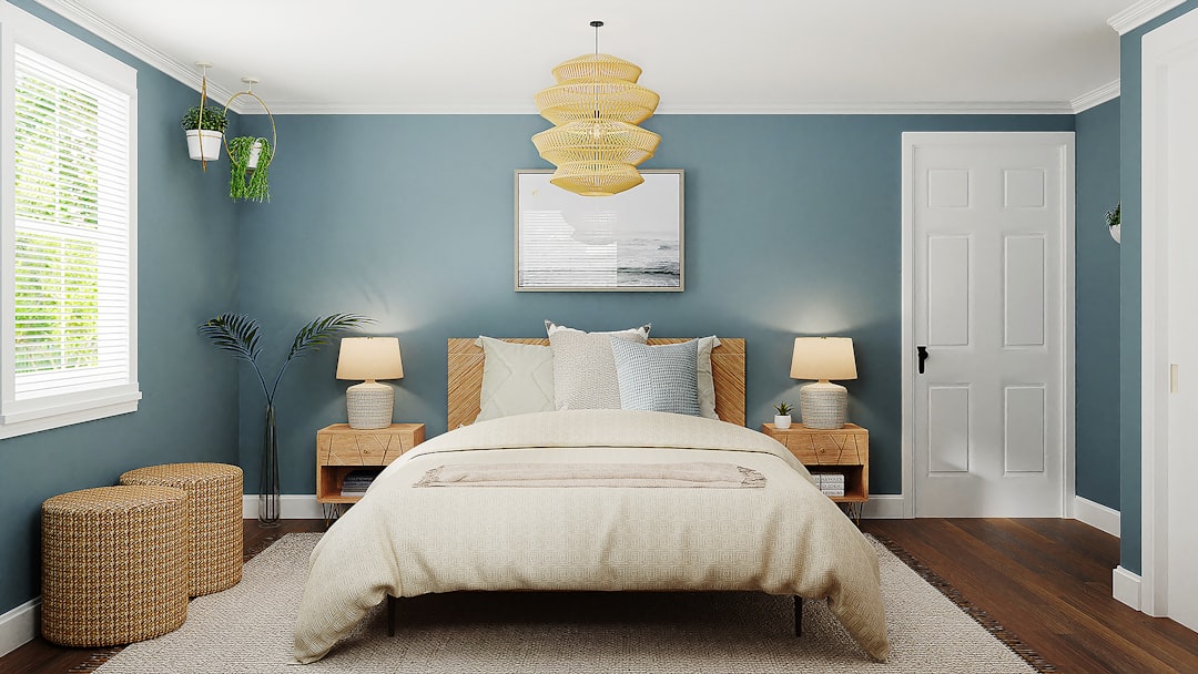 white bed pillow on bed